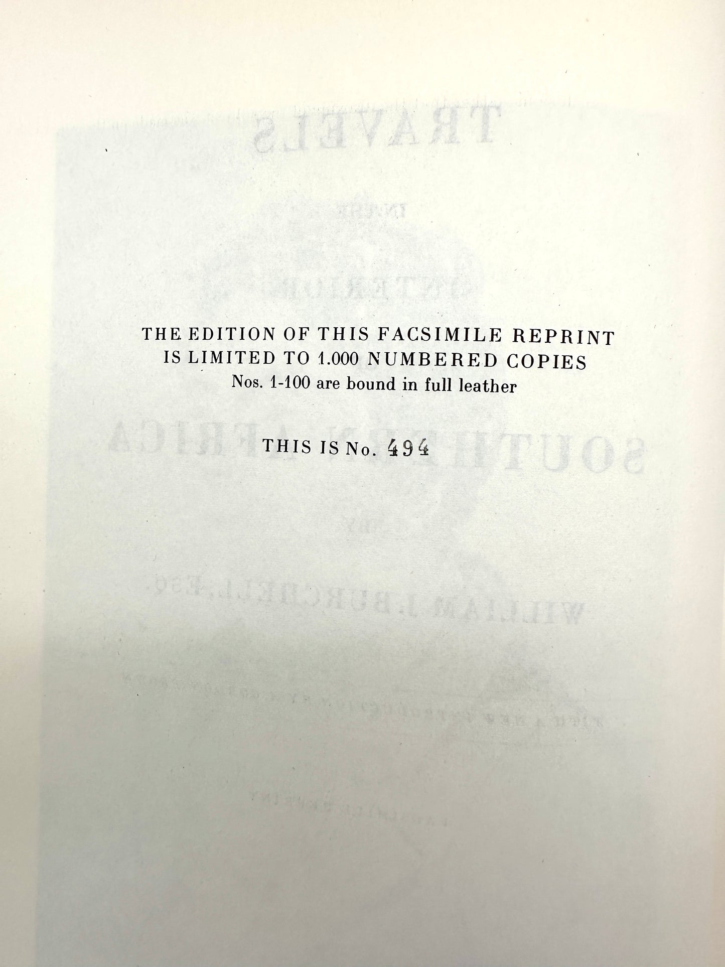 Travels in the Interior of Southern Africa by William J. Burchell (Struik Reprint)