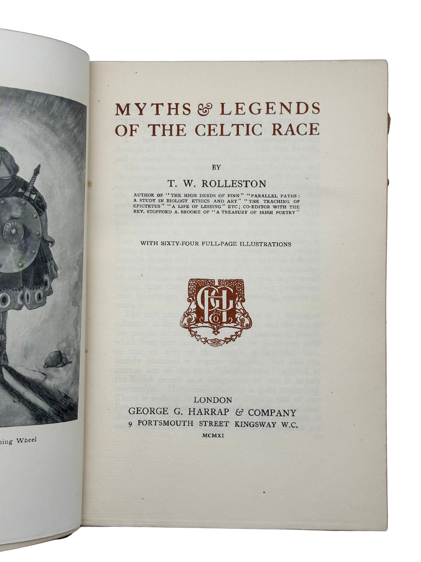Myths & Legends of the Celtic Race by T.W. Rolleston (1st Edition)