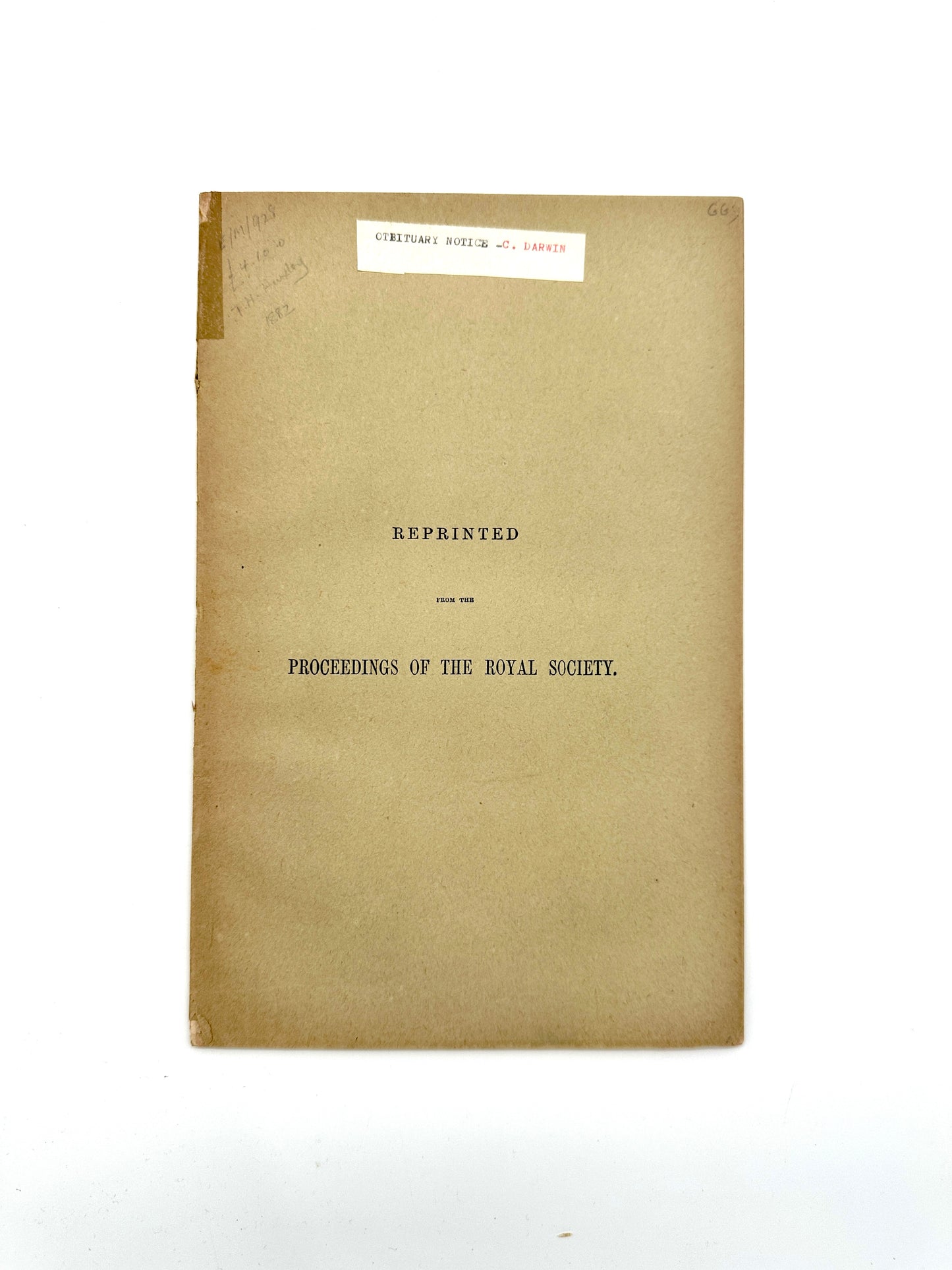 Obituary Notice of Charles Darwin and Evolution and Ethics by Thomas H. Huxley