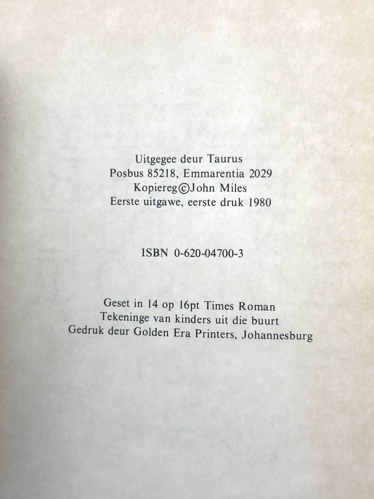 Stanley Bekker en die Boikot by John Miles (Apartheid Era Banned Children's Book)