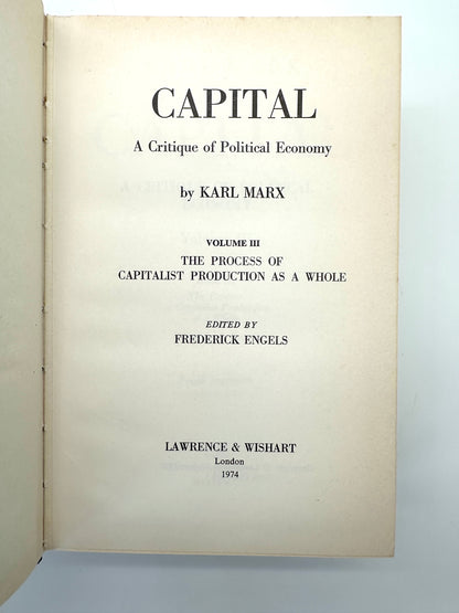 Capital by Karl Marx (3 Volumes)