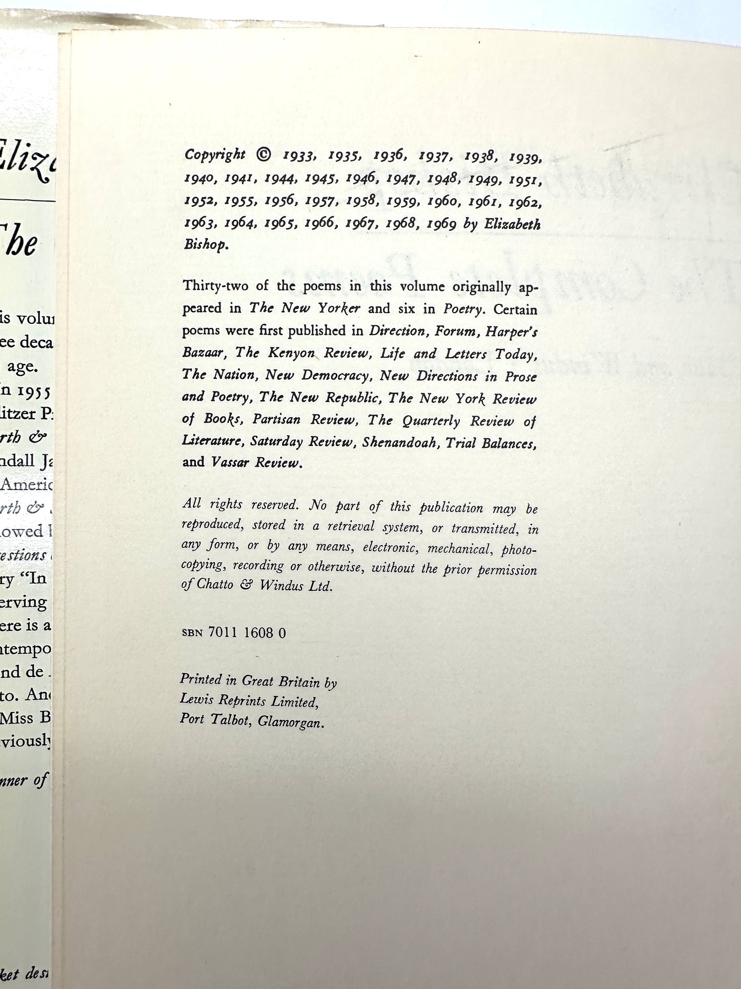 The Complete Poems by Elizabeth Bishop (1st UK Edition)