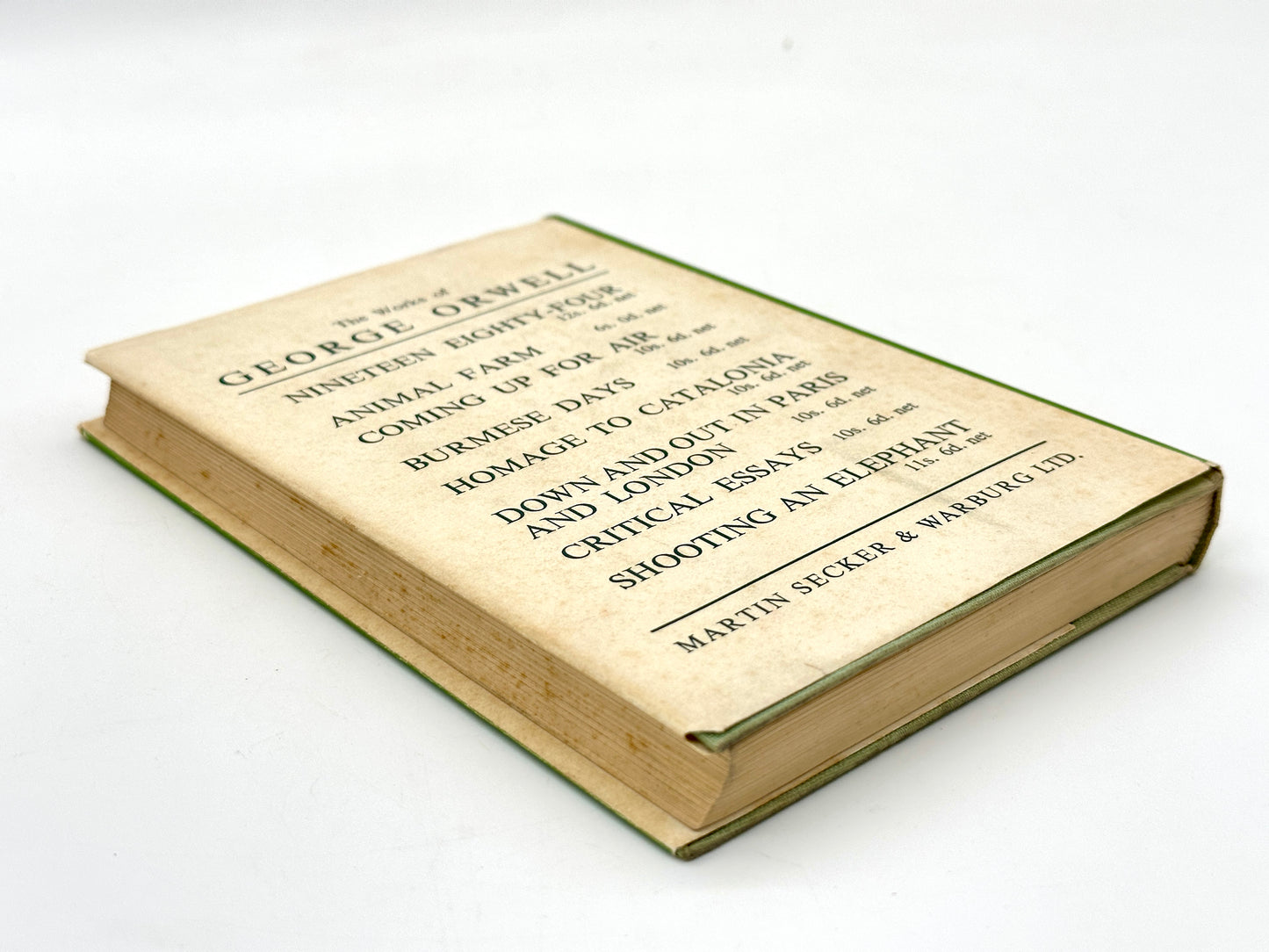 England Your England and Other Essays by George Orwell (1st Edition)