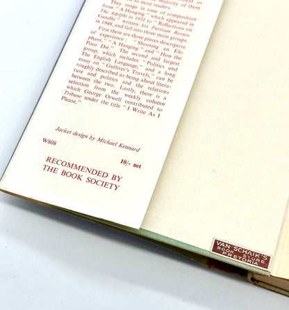 Shooting an Elephant and Other Essays by George Orwell (1st Edition)