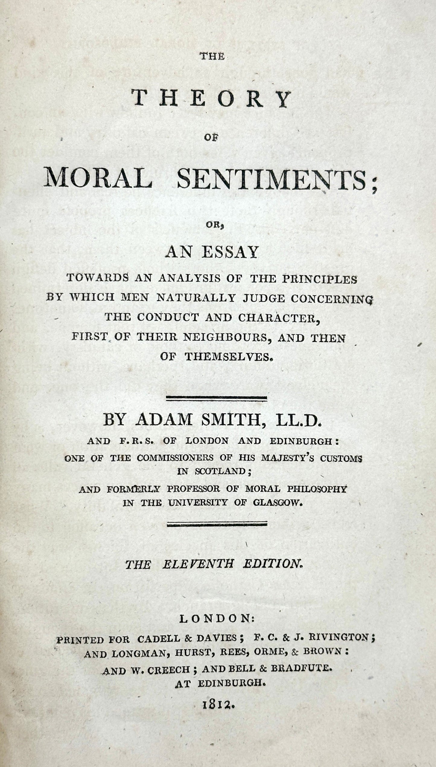 The Theory of Moral Sentiments by Adam Smith