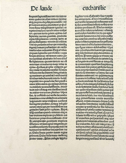 An Incunable Leaf (1483/4) from Margarita Poetica by Albrecht von Eyb