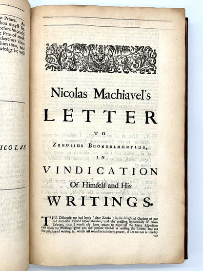The Works of the famous Nicolas Machiavel (3rd English Edition, 1695)
