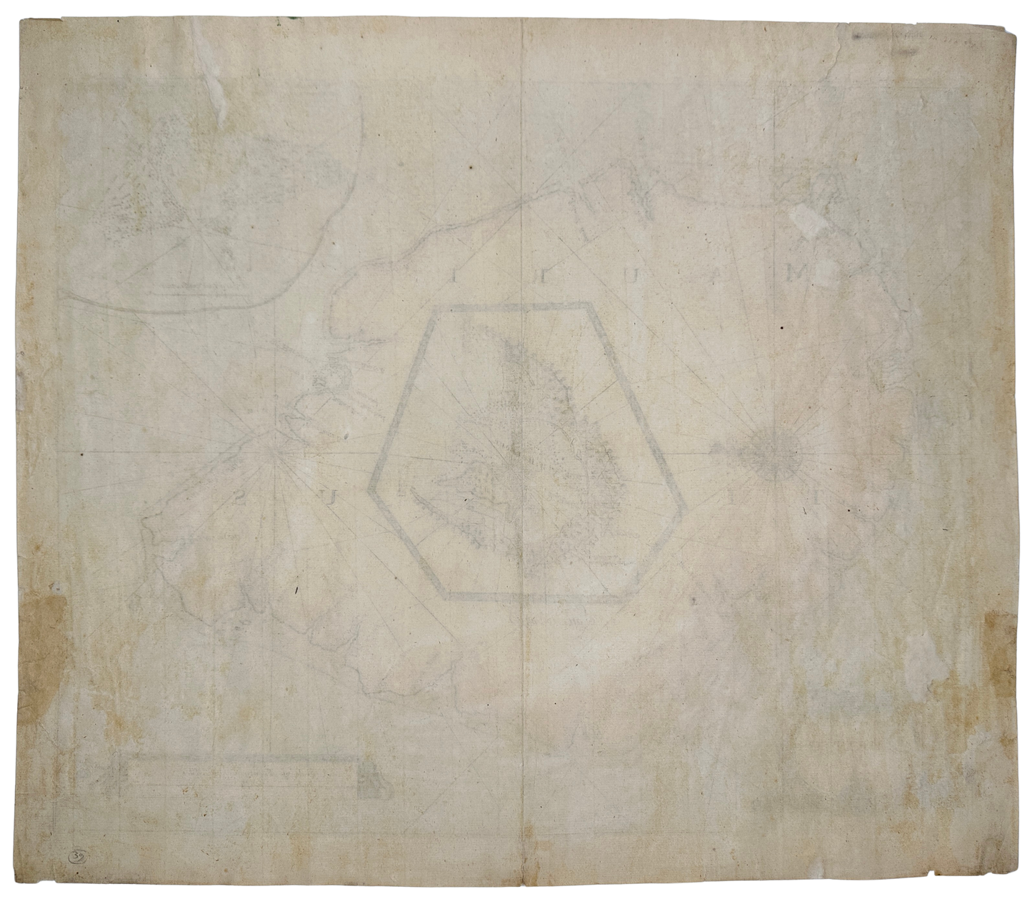 <b>MAURITIUS ca 1730</b><br> A Chart of the Island of Mauritius by John Thornton