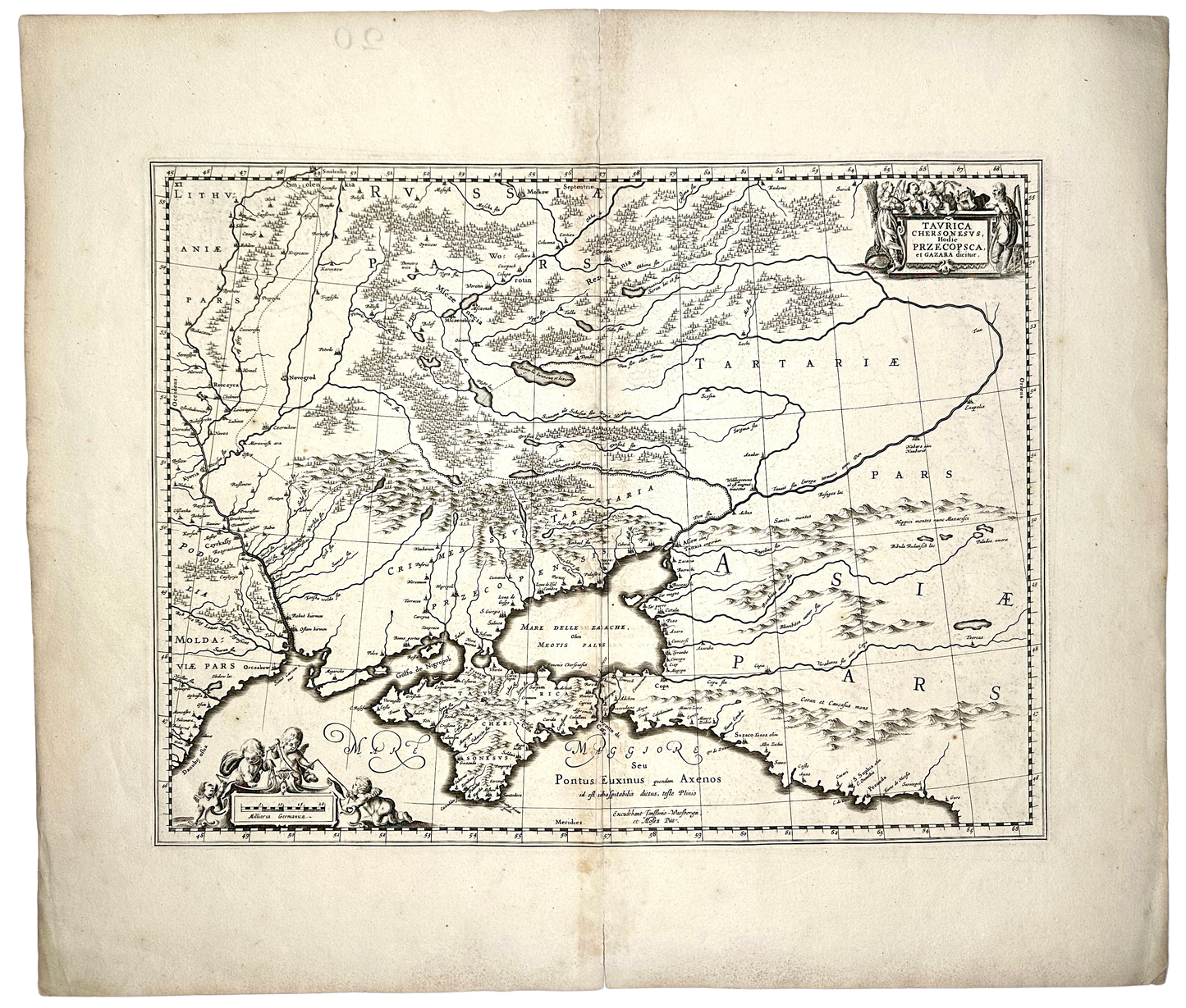 <b>UKRAINE 1680</b><br>Taurica Chersonesus, Hodie Przecopsca, et Gazara Dicitur by Jan Jansson & Moses Pitt