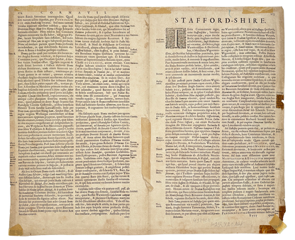 <b>STAFFORDSHIRE 1645</b><br>Staffordiensis Comitatus Vulgo Stafford Shire by Joan Blaeu