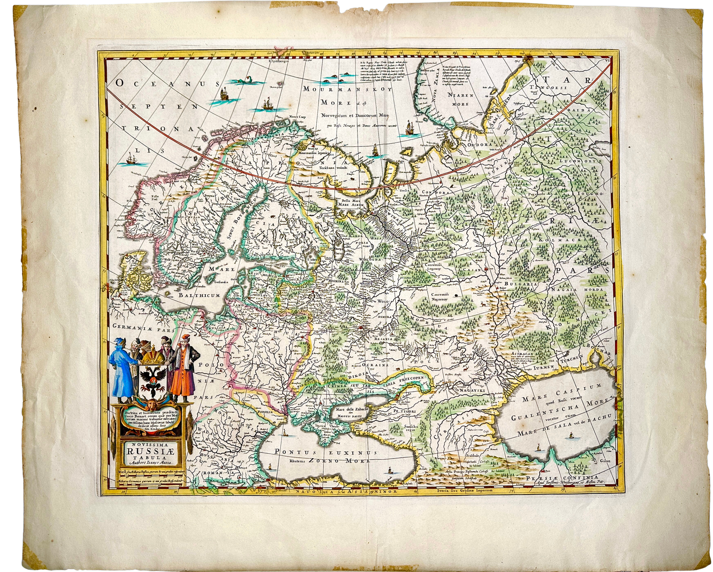 <b>RUSSIA 1650</b><br>Novissima Russiae Tabula Authore Isaaco Massa by Henricus Hondius