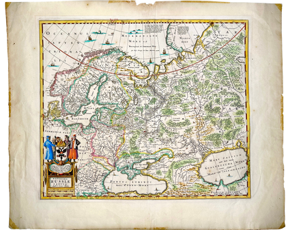 <b>RUSSIA 1650</b><br>Novissima Russiae Tabula Authore Isaaco Massa by Henricus Hondius