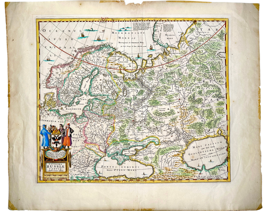 Novissima Russiae Tabula Authore Isaaco Massa by Henricus Hondius