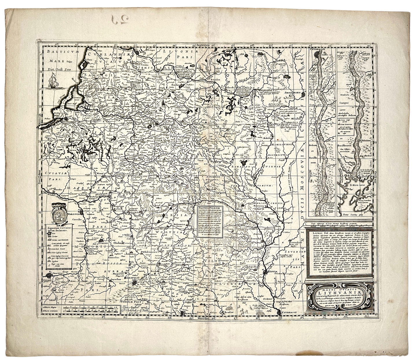 <b>EASTERN EUROPE 1700</b><br>Magni Ducatus Lithuaniae Caetrarumq Regionum illi Adiacentium exacta decrip by Schenk & Valk