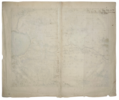 <b>BIBLICAL MAP 1652</b><br>Tribus Ruben, et Gad et partes orientales tribuum Beniamin, Ephraim, et dimidiae Manasse intra Iordanem by Jan Jannson