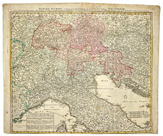 Danubii Fluminis...Pars Superior by Johann Baptist Homan
