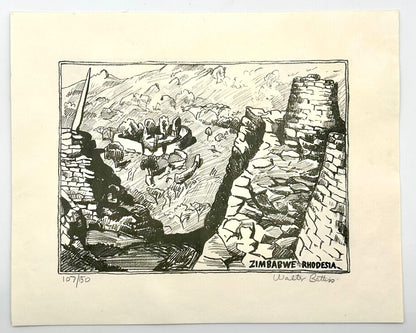 South African Lithographs (A Signed, Limited Portfolio of 12 Works by Walter Battiss)