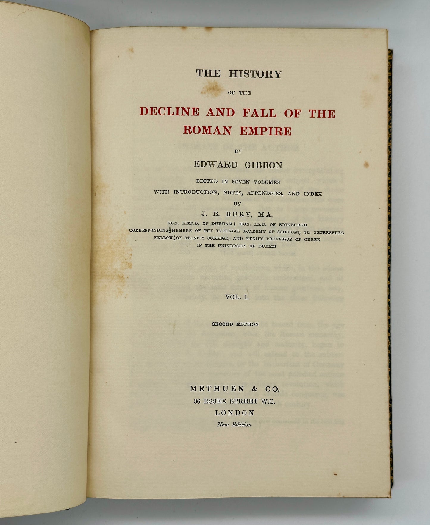 The History of the Decline and Fall of the Roman Empire by Edward Gibbon