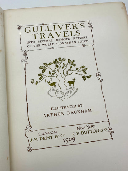 Gulliver’s Travels - Illustrated and Signed by Arthur Rackham