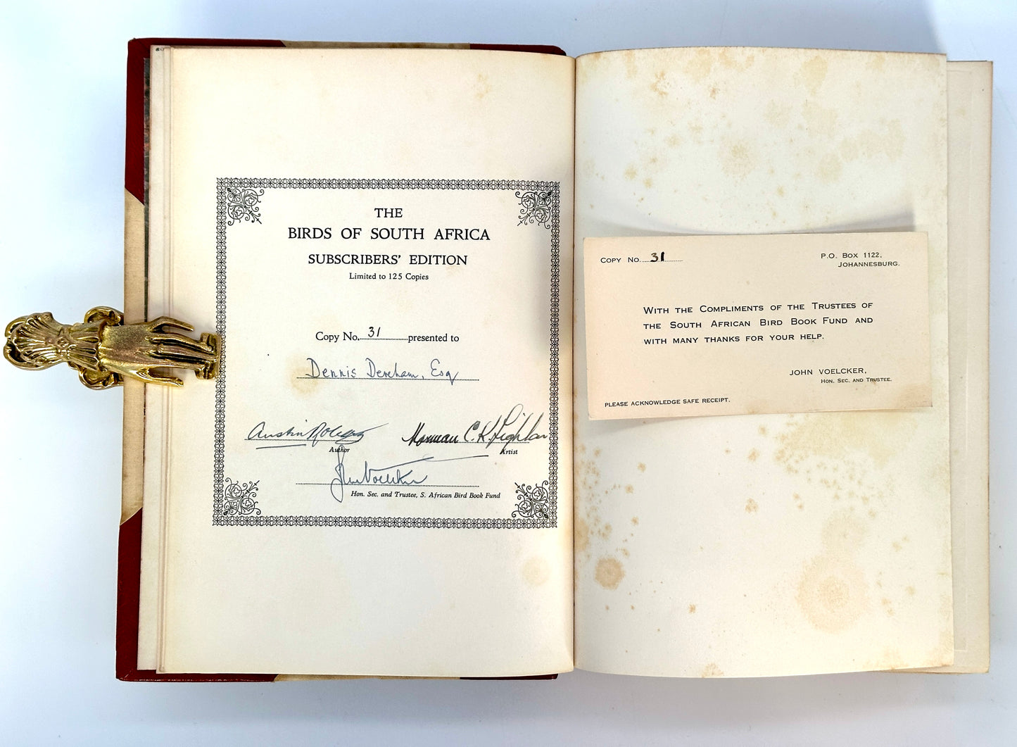 Robert's Birds of South Africa (Deluxe 1st Edition, Signed)