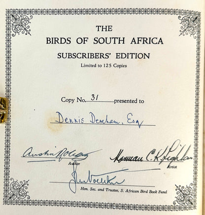 Robert's Birds of South Africa (Deluxe 1st Edition, Signed)