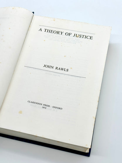 A Theory of Justice by John Rawls (1st UK Edtition)